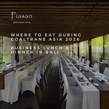 Business lunch in Bali at Piasan Restaurant Nusa Dua
